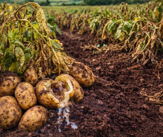 Bacterial potato disease controlled with EcoRic biological crop protection solutions